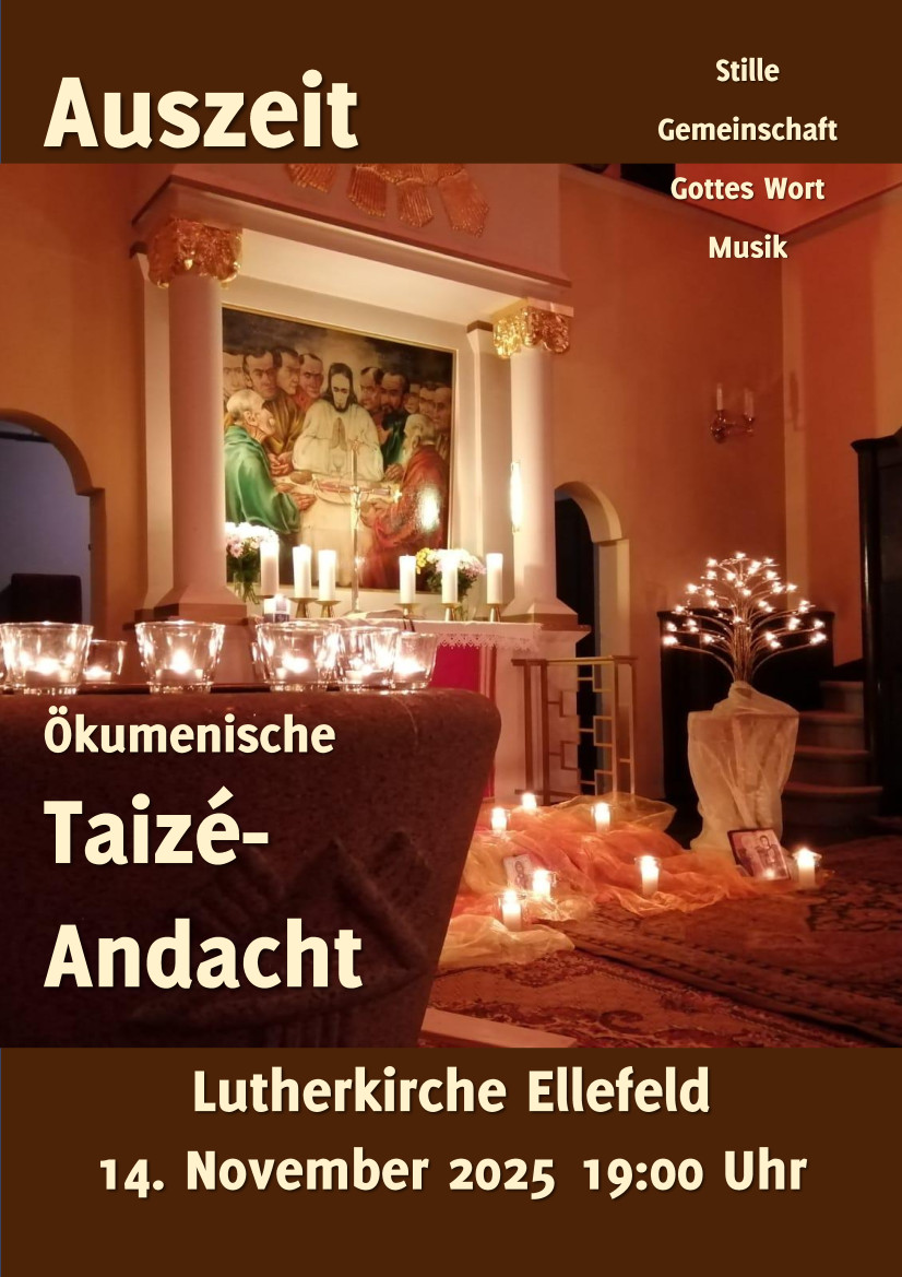 Plakat zur Taize Andacht